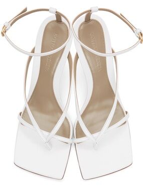 Bottega Veneta Elegant White Strappy Heels